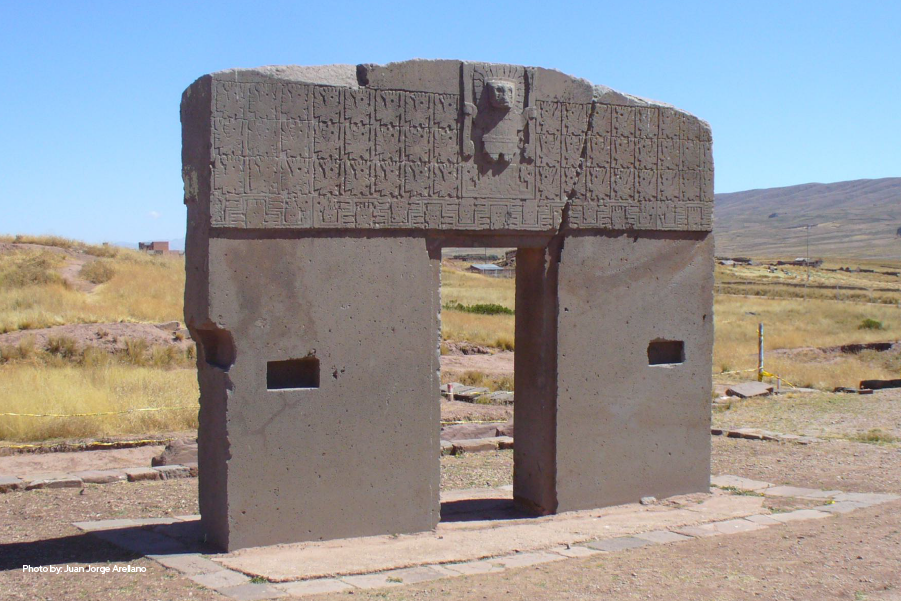 Fachada de La Puerta del Sol, en Machu Picchu, Perú