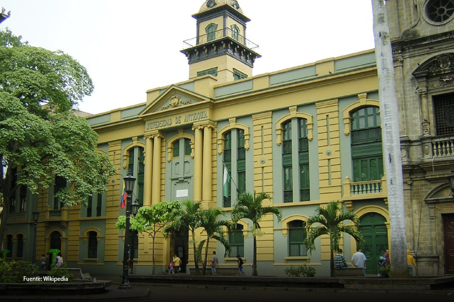 El edificio de la Universidad de Antioquia