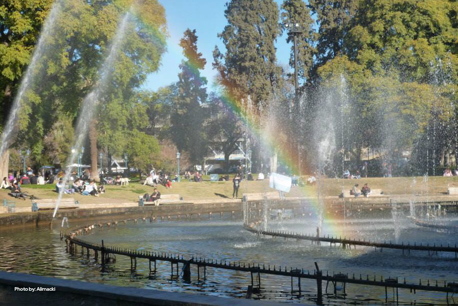Fuente de la Plaza de la Independencia en Mendoza