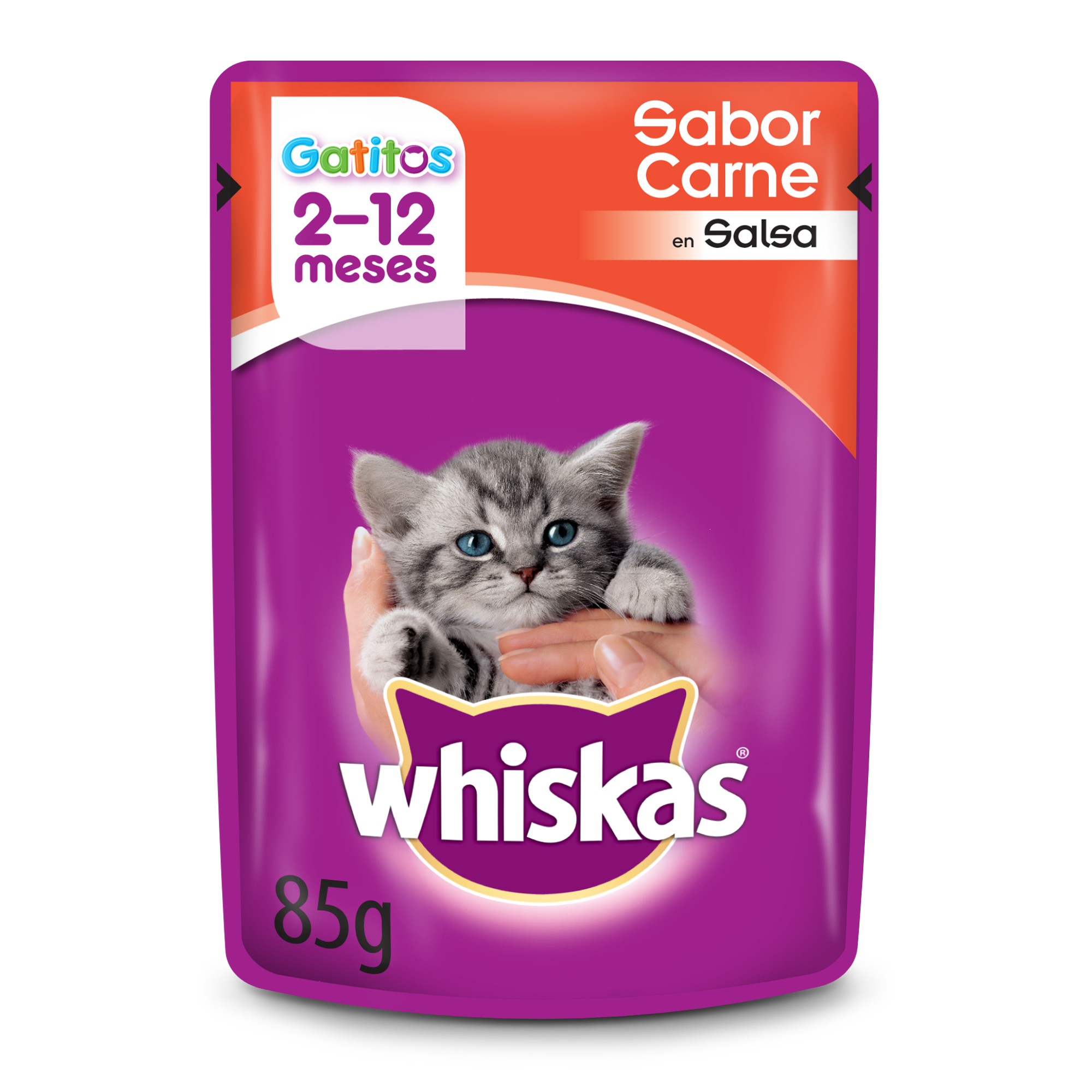 Whiskas alimento húmedo gatitos carne salsa (85 g)
