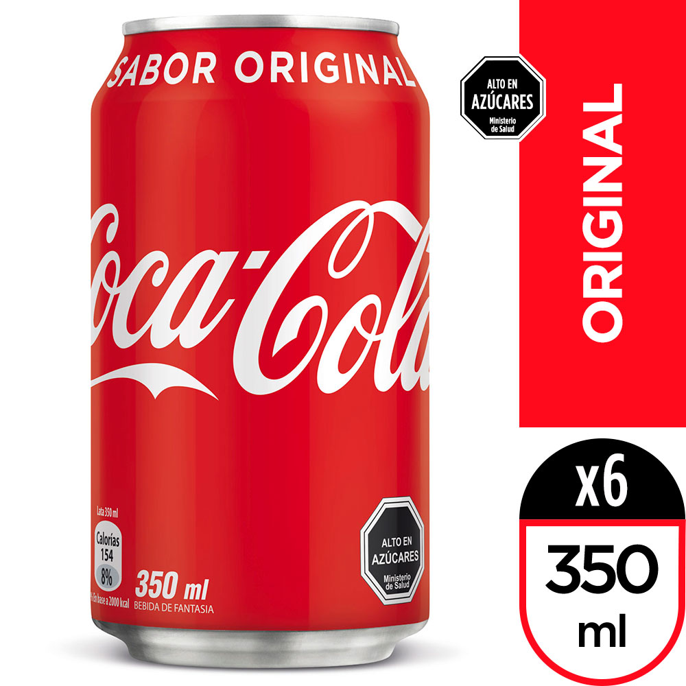 Coca-cola bebida sabor original (6 pack, 350 ml)