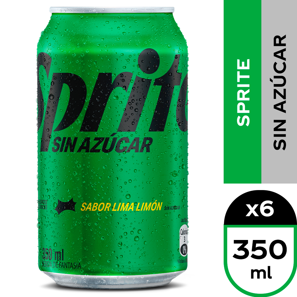 Sprite bebida zero (6 pack, 350 ml) (lima limón)