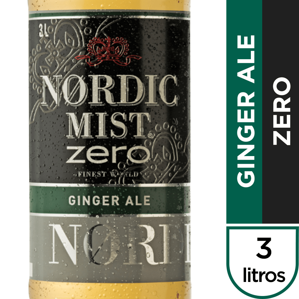 Nordic mist bebida ginger ale zero (botella 3 l)