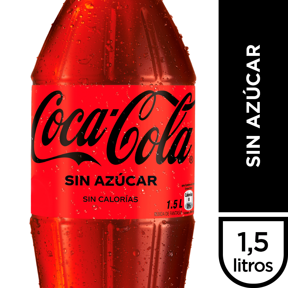 Coca-cola bebida sin azúcar (botella 1.5 l)