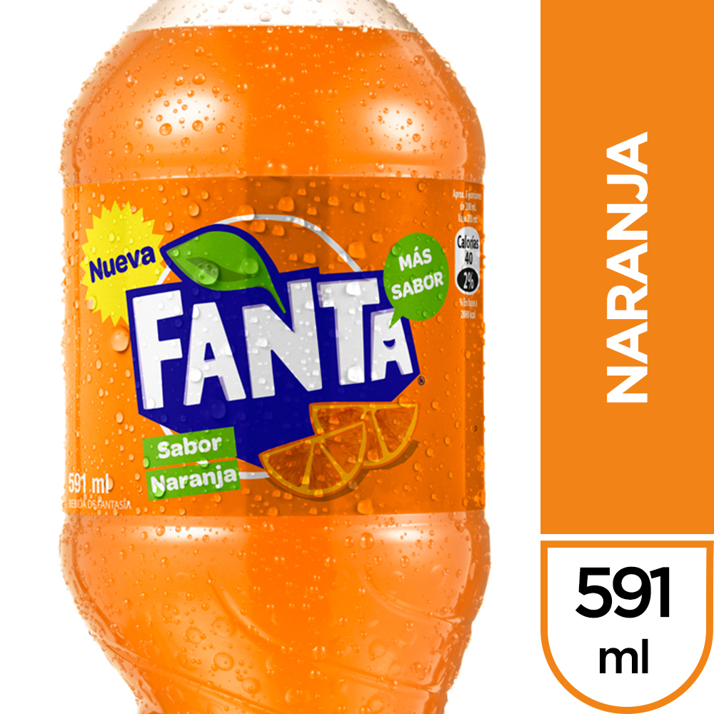Fanta bebida naranja (botella 591 ml)