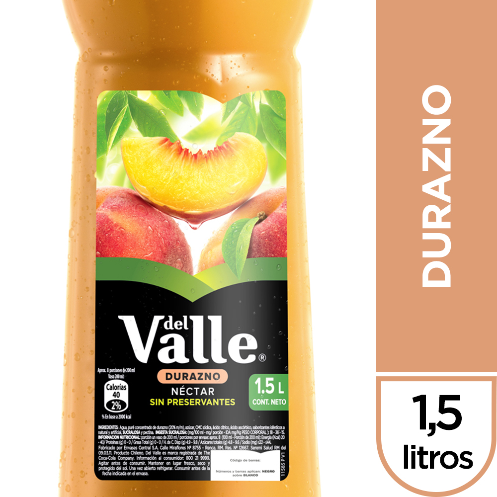 Del valle néctar durazno (botella 1.5 l)