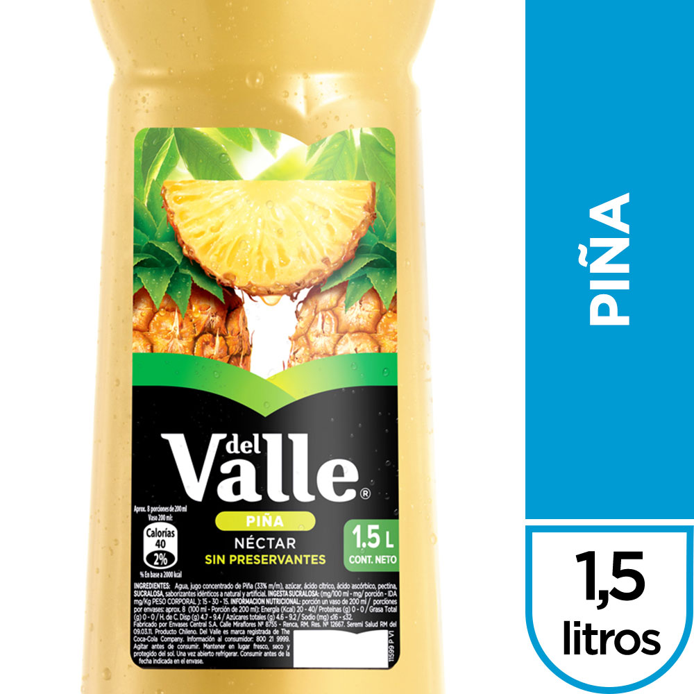 Del valle néctar piña (botella 1.5 l)