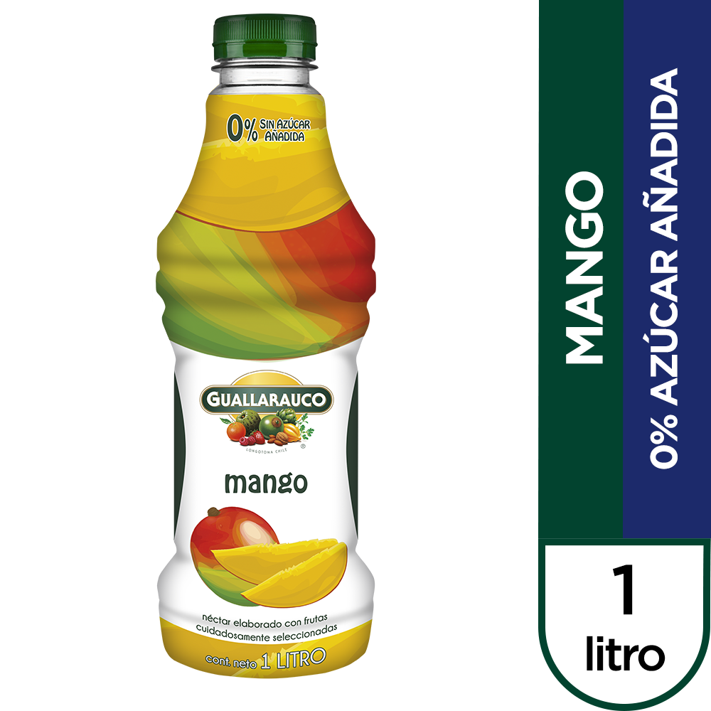 Guallarauco nectar mango 0% sin azúcar añadida (botella 1 l)