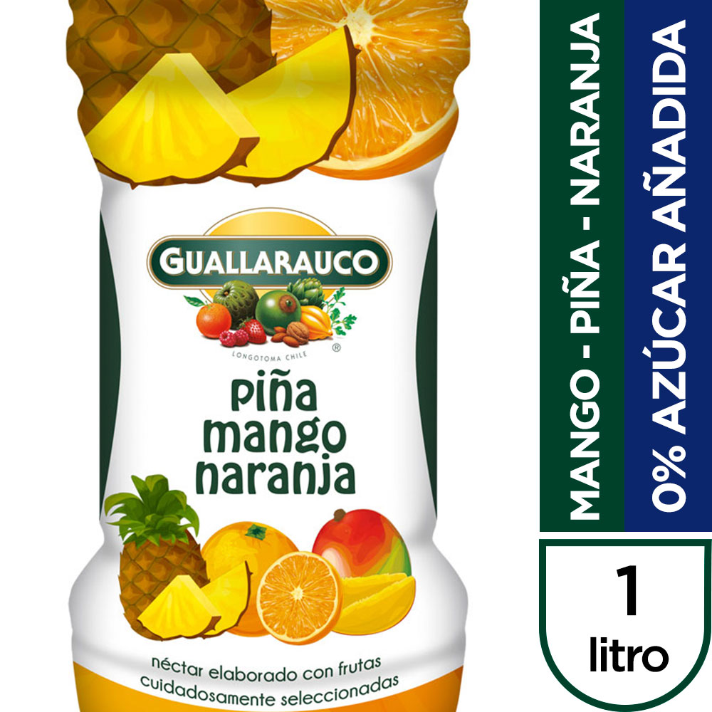 Guallarauco jugo mango piña naranja (botella 1 l)