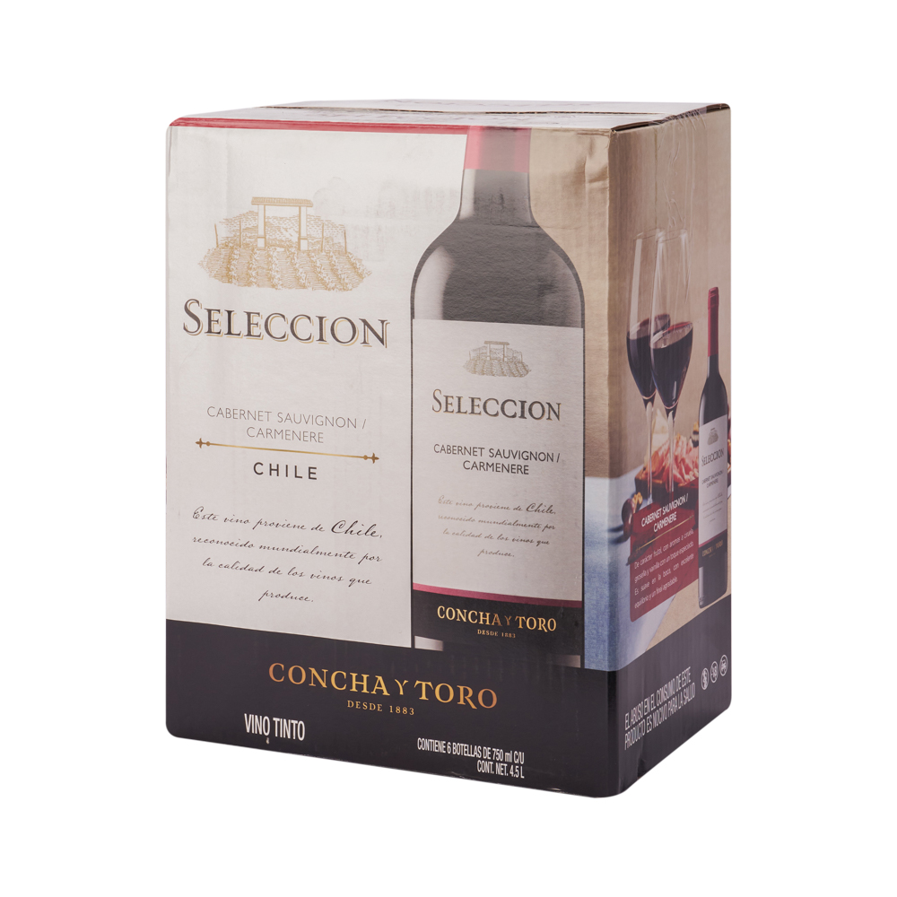 Concha y toro vino tinto cabernet sauvignon / carménère (6 pack, 750 ml)