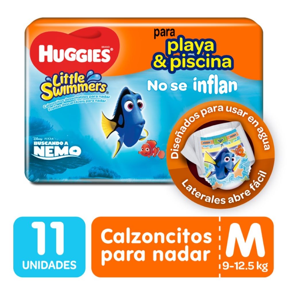 Huggies pañal little swimmers m (bolsa 11 unidades)