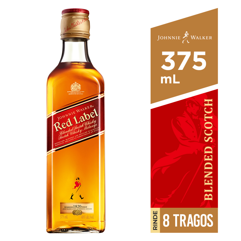 Johnnie walker whisky rojo (375 ml)
