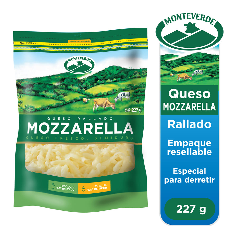 Monteverde queso mozzarella rallado (227 g)