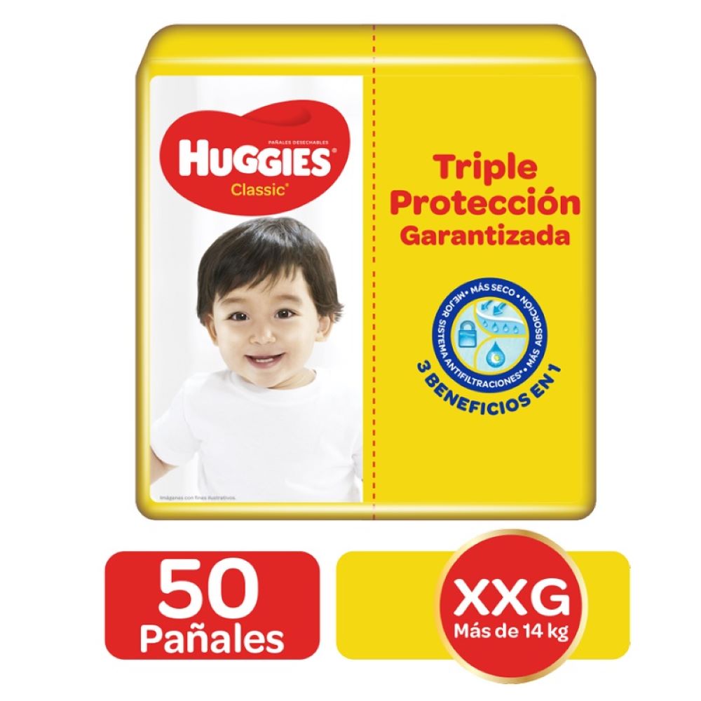Huggies pañales classic etapa 5/xxg (50 unids)