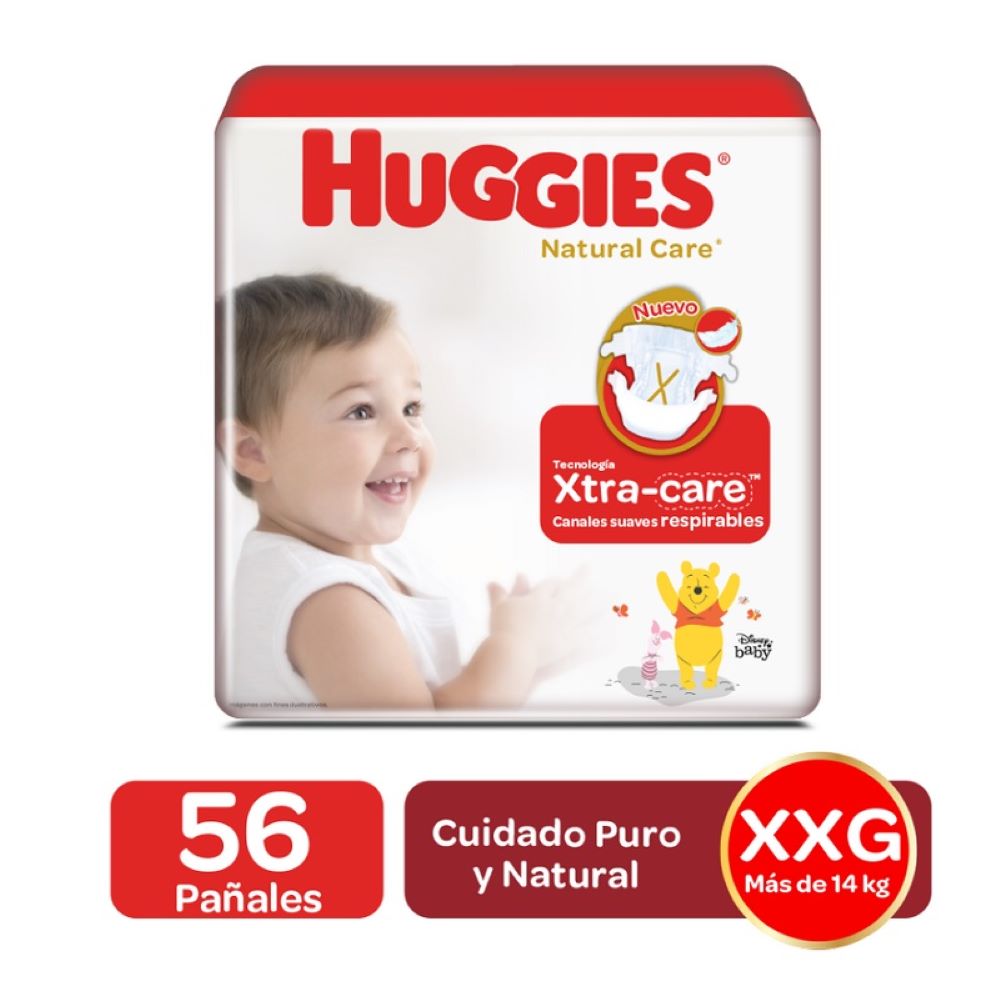 Huggies pañales natural care etapa 5/xxg (56 unids)