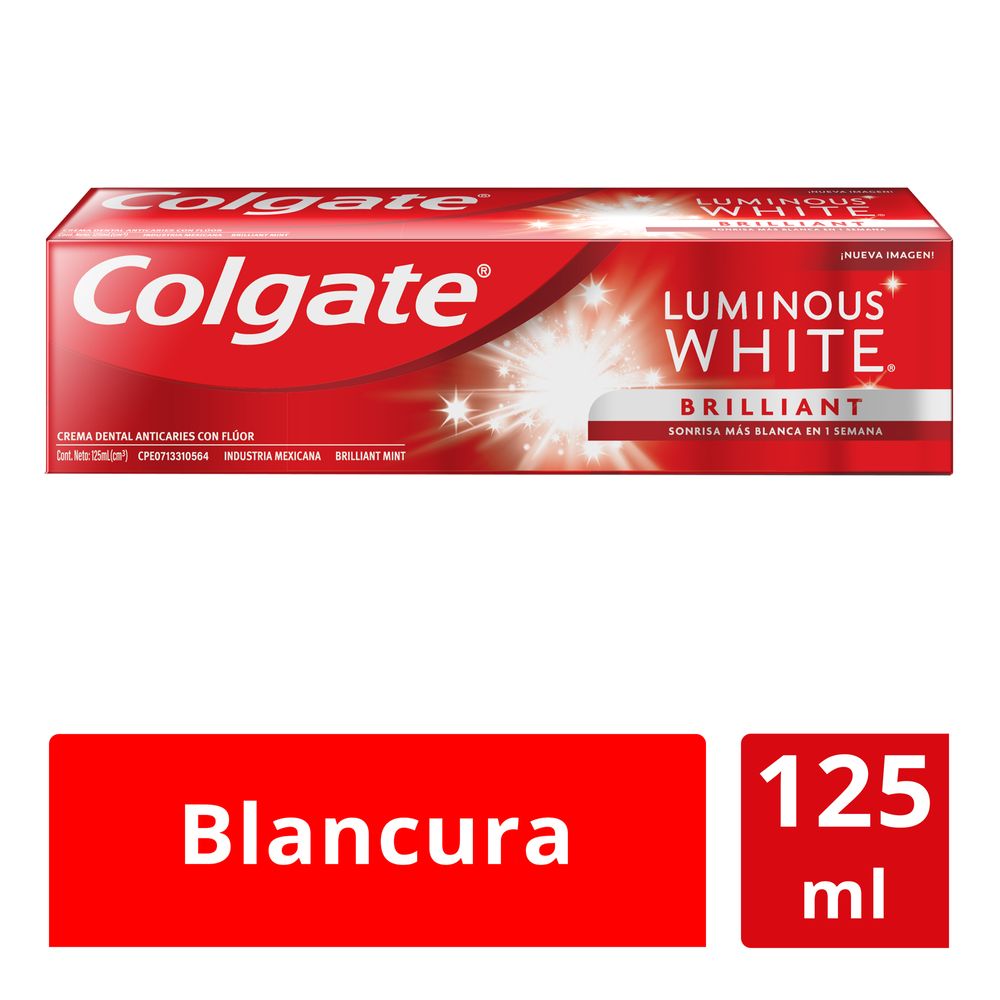 Colgate crema dental luminous white (125 ml)
