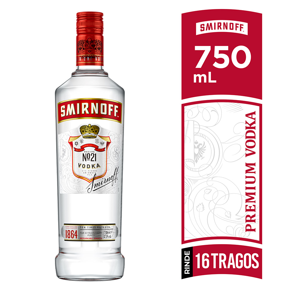 Smirnoff vodka triple destilado no. 21 (750 ml)