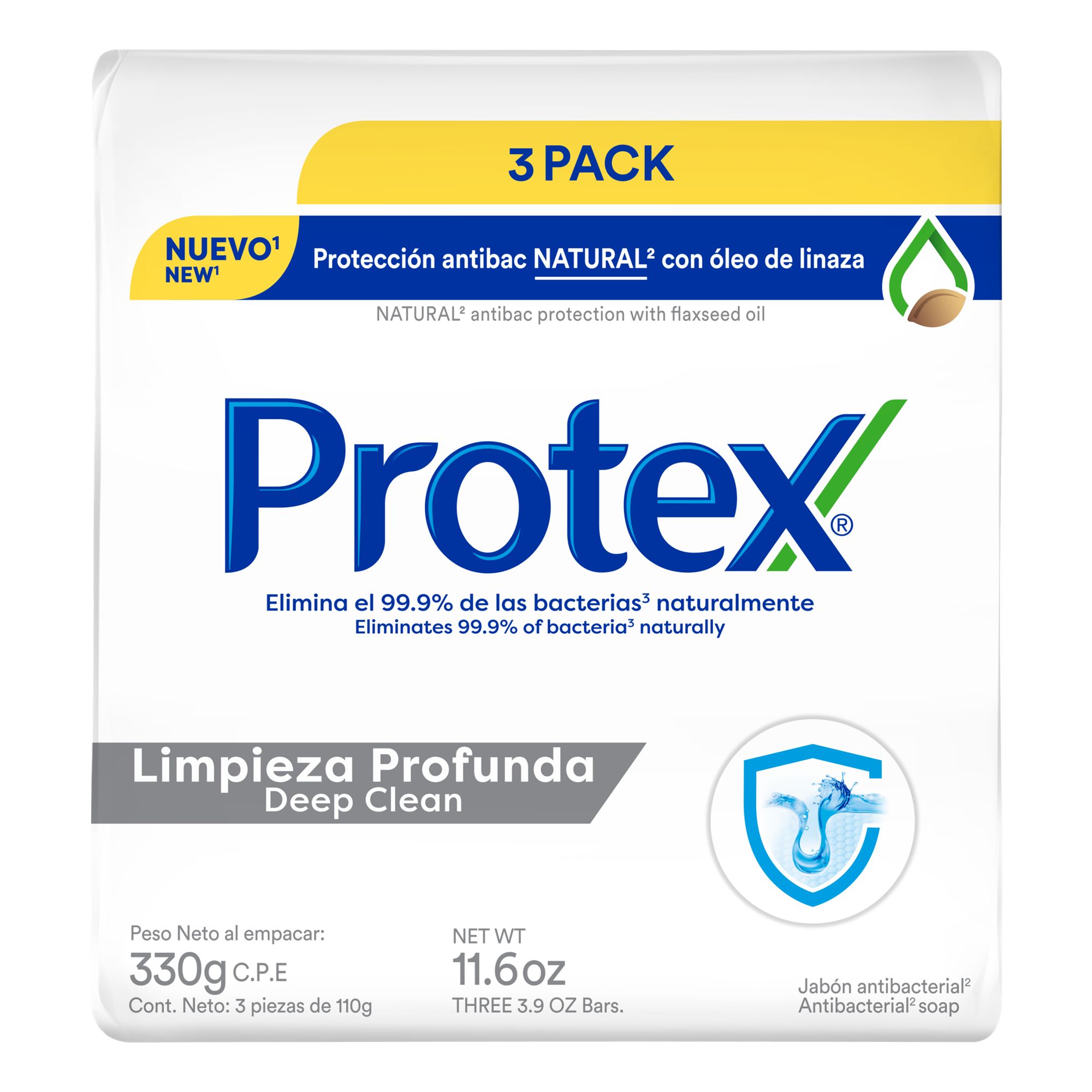 Protex pack jabón limpieza profunda (3 pack, 110 g)