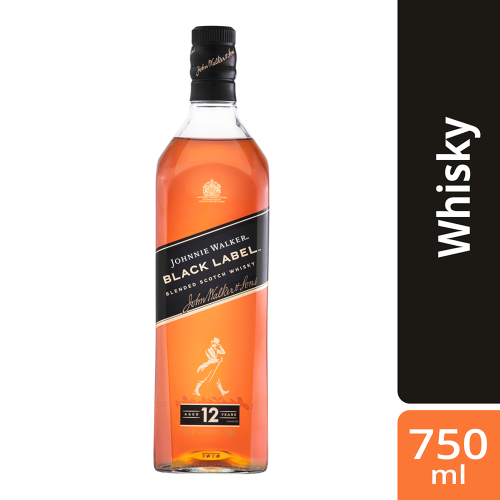 Johnnie walker whisky black label (750 ml)
