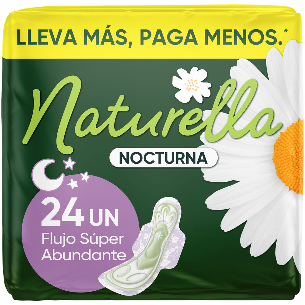 Naturella toallas femeninas cuidado nocturno (paquete 24 piezas)