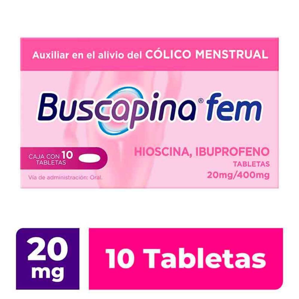 Buscapina fem tabletas 20 mg/400 mg (10 un)