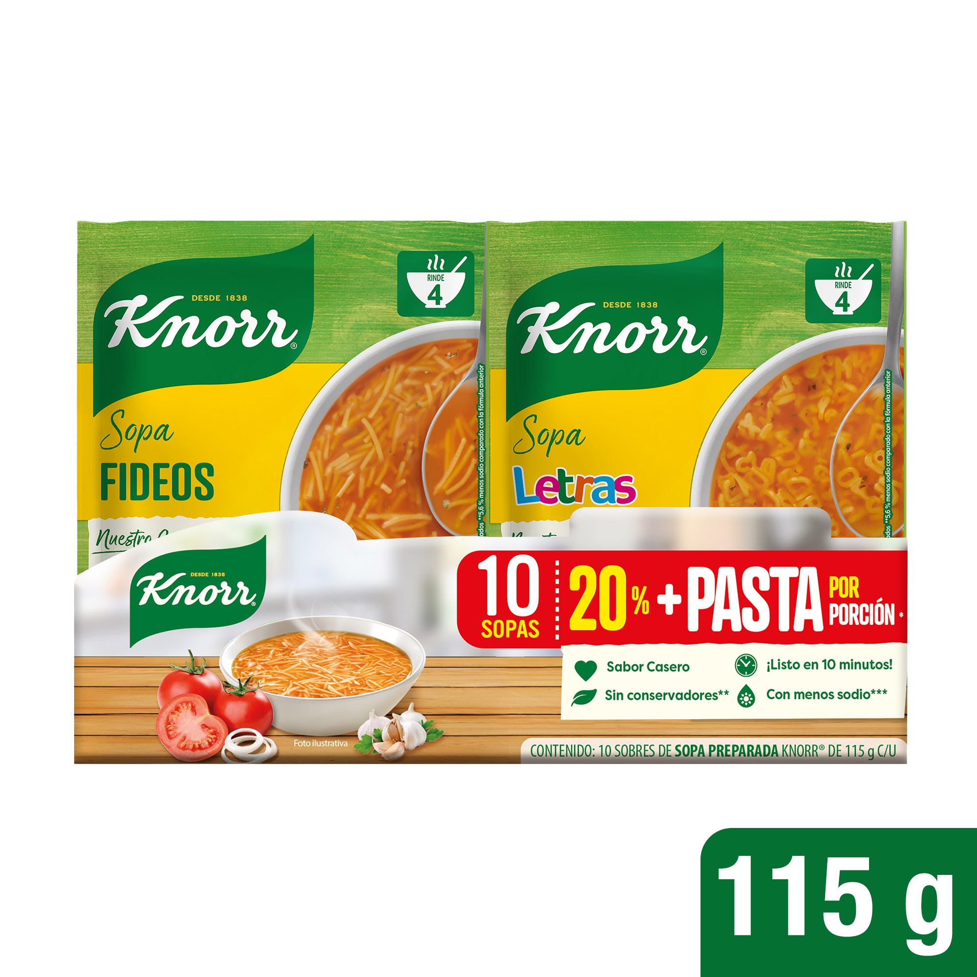 Knorr sopas surtidas (10 x 115 g)